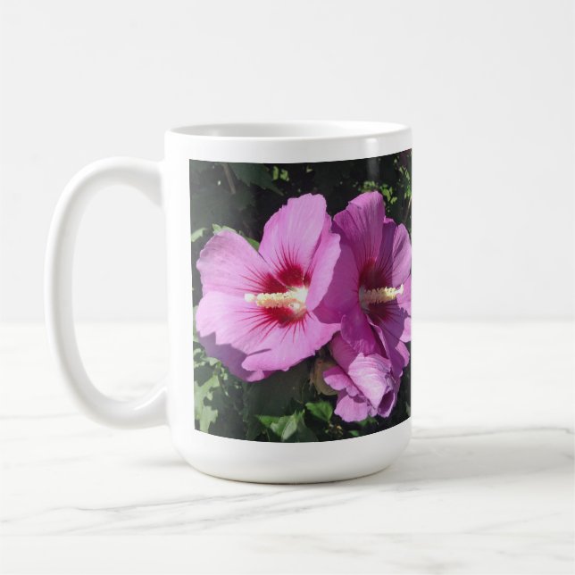 Taza De Café Fotografía floral rosa bonito (Izquierda)