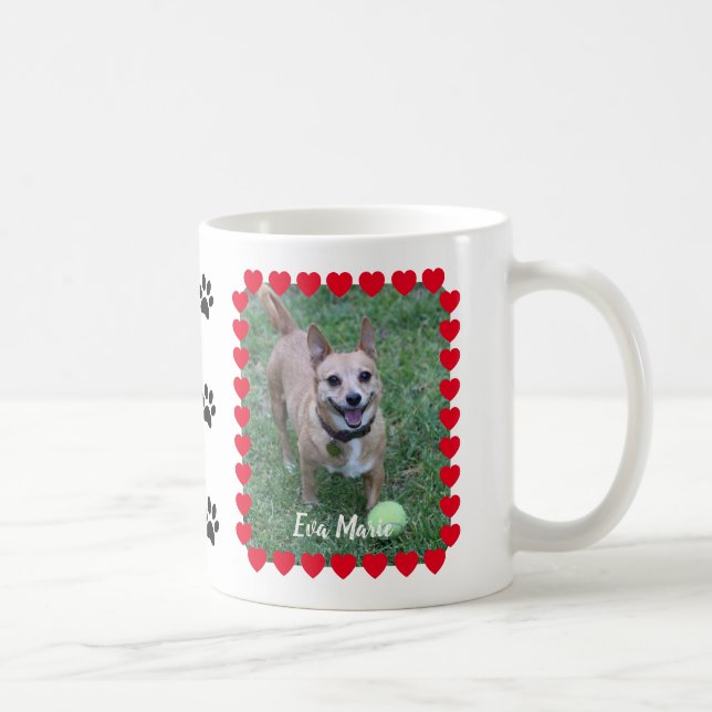 Taza De Café Fotografía mascota Memorial marco cardíaco Keepsak (Derecha)