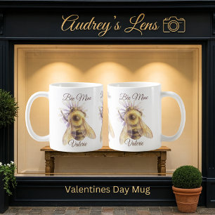 Taza De Café Fotografía Original Bee Mine Día de San Valentín