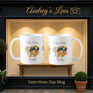 Taza De Café Fotografía Original 'Bee Mine' Día de San Valentín