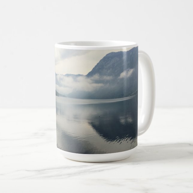 Taza De Café Fotografía paisajística de Lake Mountain Cloud Esl (Anverso derecho)