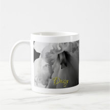 Fotografía personalizada de Daffodil en blanco y n