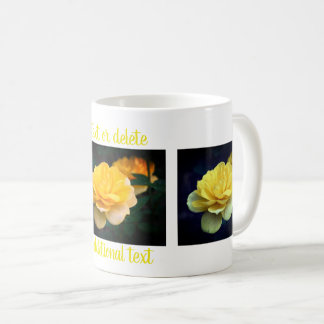 Taza De Café Fotografía personalizada de flor de rosa amarillo