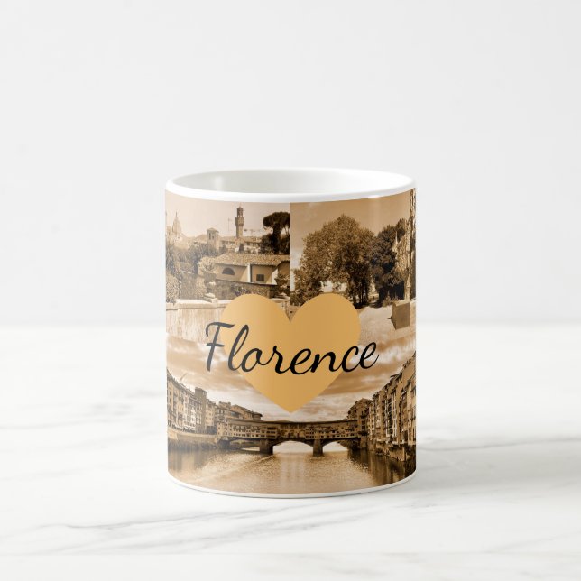 Taza De Café Fotografía personalizada de Florencia en Italia (Centro)