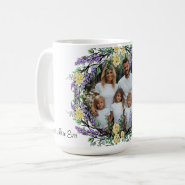 Taza De Café Fotografía personalizada de Lavender eucalipto ros