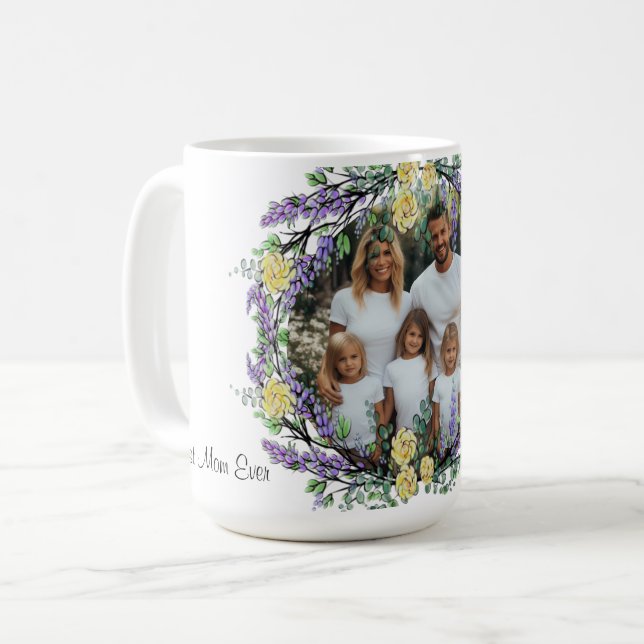 Taza De Café Fotografía personalizada de Lavender eucalipto ros (Anverso izquierdo)