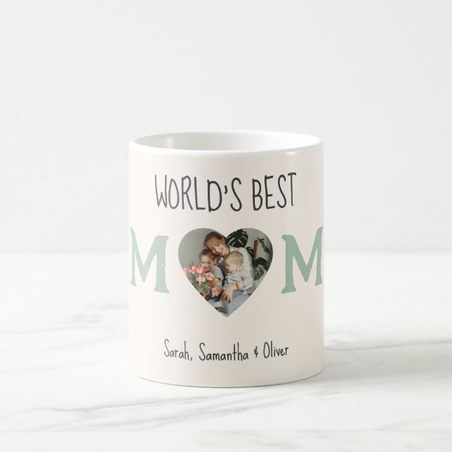 Taza De Café Fotografía personalizada Mug - La mejor mamá del m (Centro)