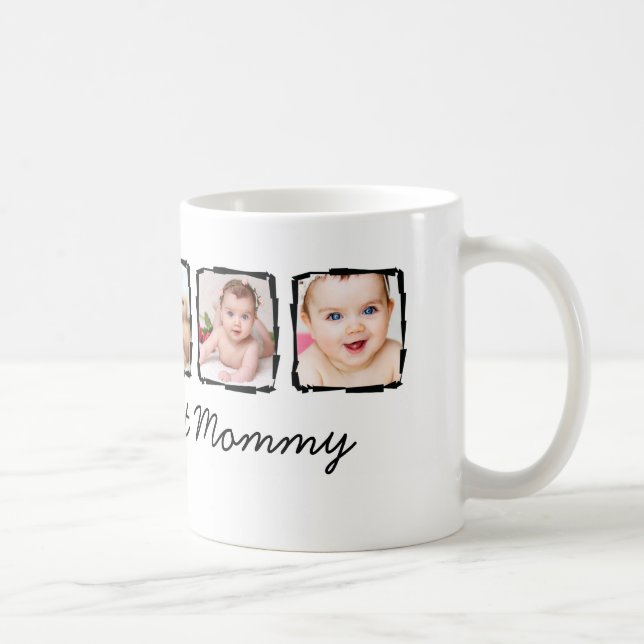 Taza De Café Fotografía Scribble Frame Personalizado Mejor Mami (Derecha)