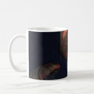 TAZA DE CAFÉ FOTOGRAFÍA SUBMARINA DE DOS JELLYFISH ROJOS