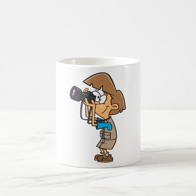 Taza De Café Fotógrafo de aventuras niño con cámara (Subido por el creador)