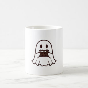 Taza De Café Fotógrafo fantasma de Halloween lindo