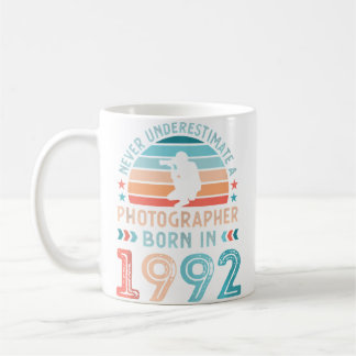 Taza De Café Fotógrafo Nacido En 1992 Cumpleaños 30 Fotografía