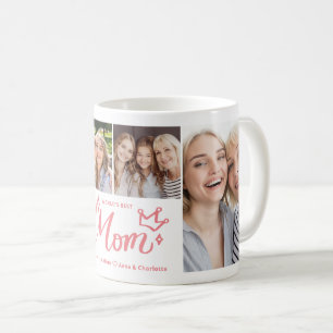 Taza De Café Fotomontaje de la Mejor Mamá del Mundo Día de la M
