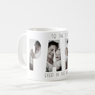 Taza De Café Fotomontaje personalizado del mejor papá del mundo