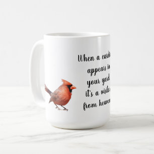 Taza De Café Fotos cardinales con cita: ¡Visitante del cielo!