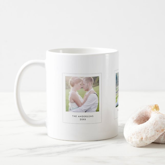 Taza De Café Fotos cuadradas al estilo fotográfico Boda (Con donut)