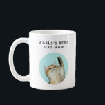 Taza De Café Fotos de 2 Mascotas de la mejor Personalizado de g<br><div class="desc">El mejor gato,  Personalizado,  gracioso 2 Mascotas de fotos de café tafetán</div>