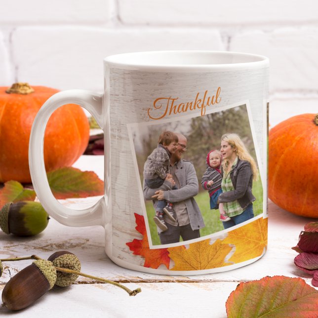 Taza De Café Fotos de la Familia de Acción de Gracias Elegante  (Subido por el creador)