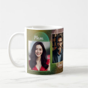 Taza De Café Fotos de la familia de personalizados: Bokeh rosa 
