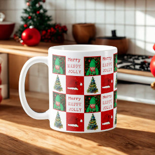 Taza De Café Fotos de la familia de Sombrero Santa Hat Jolly Ch