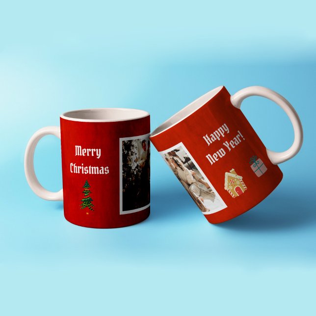 Taza De Café Fotos de la familia roja de navidad (Subido por el creador)