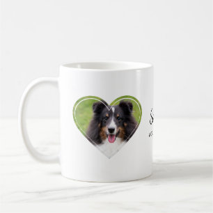 Taza De Café Fotos de mascotas con forma de corazón personaliza