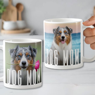 Taza De Café Fotos de mascotas de mamá de perro moderna simple
