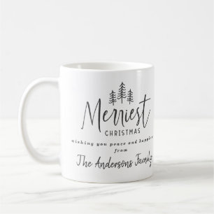Taza De Café Fotos de Navidades más alegres con guión moderno