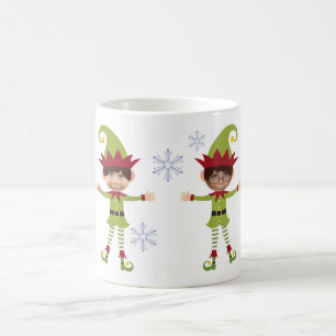 Taza De Café Fotos de niños Personalizados Elves Feliz Navidad