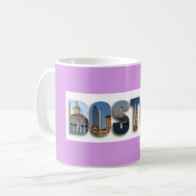 Taza De Café Fotos de viaje de Boston Massachusetts City (Anverso izquierdo)