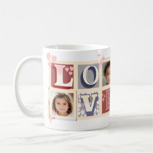 Taza De Café Fotos del Personalizado de Vintage LOVE El día de