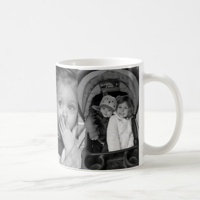 Taza De Café Fotos en blanco y negro personalizadas (Derecha)