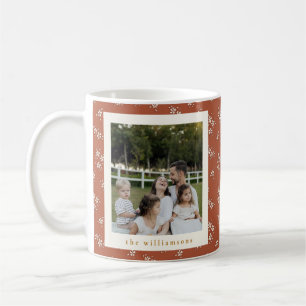 Taza De Café Fotos personalizadas de botánica en terracota rúst