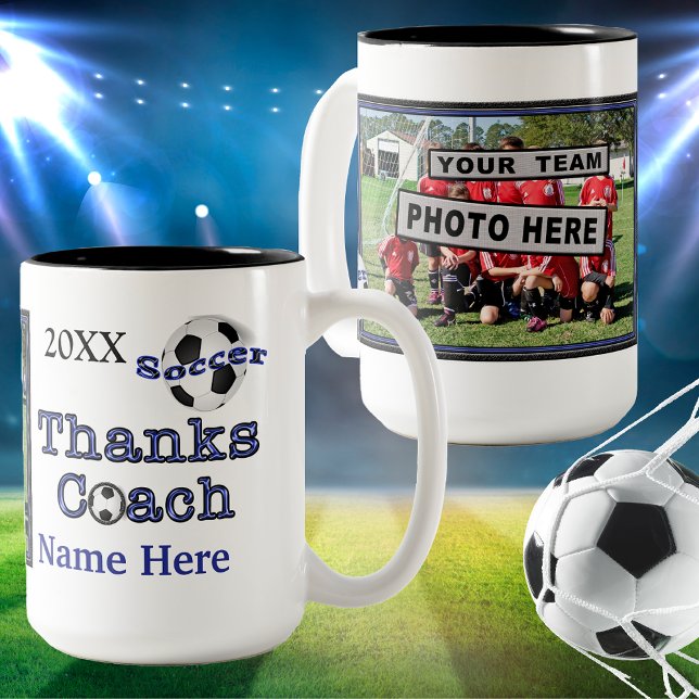 Taza De Café Fotos personalizadas de entrenadores de fútbol úni (Subido por el creador)