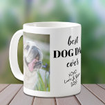 Taza De Café Fotos Personalizadas de Mejor Papá Perro<br><div class="desc">Celebra el mejor papá de perro con esta taza personalizada. Puede añadir fácilmente dos fotos de su(s) perro(s),  nombre(s) y año(s).</div>