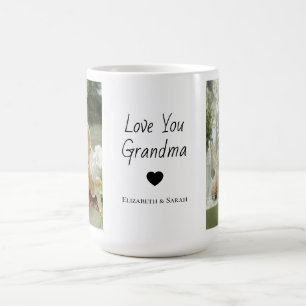 Taza De Café Fotos personalizadas y "Te amo abuela"