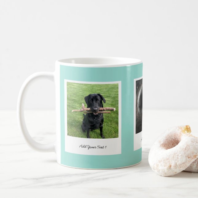 Taza De Café Fotos preciadas de Mascotas de perros Personalizad (Con donut)