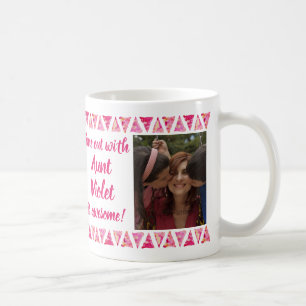 Taza De Café Fotos y texto personalizados 3 - Bordes de acuarel