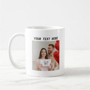Taza De Café Fotos y Texto Personalizados Feliz Día de San Vale