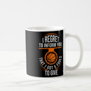 Taza De Café Fouls de Baloncesto Cita Funny Baloncesto 5 Foul C