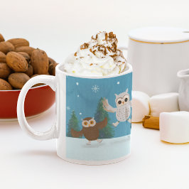Taza De Café Four Little Owls Going Ice Skating