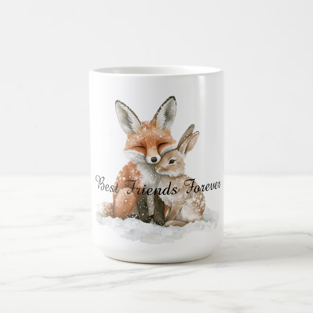 Taza De Café Fox Bunny Rabbit Best Friends Forever (Centro)