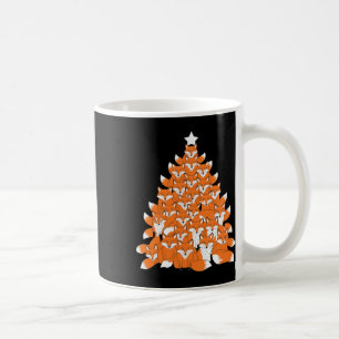 Taza De Café Fox Christmas Tree Fox Xmas Tree Funny Fox Christo