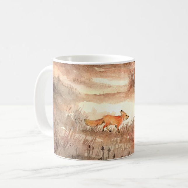Taza De Café Fox cruzando el campo (Anverso izquierdo)