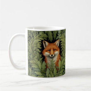 Taza De Café Fox de Art Nouveau en el bosque