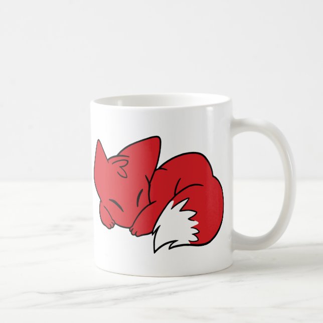 Taza De Café Fox encrespado el dormir (Derecha)