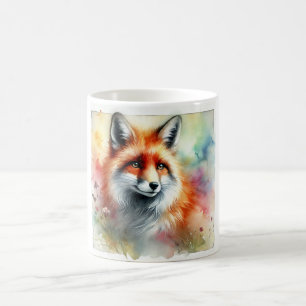 Taza De Café Fox in the Serene Forest 230924AREF126 - Watercolo