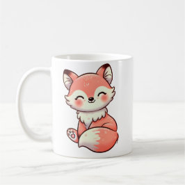 Taza De Café Fox juguetona con el encanto de Woodland