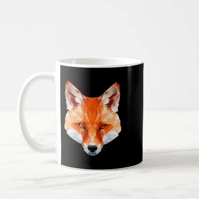 Taza De Café Fox Lover En Origami Look (Izquierda)