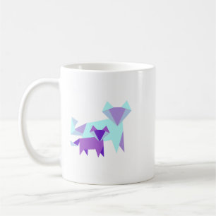 Taza De Café Fox Lover Guay Parece Madre Bebé Fox Cute Origam